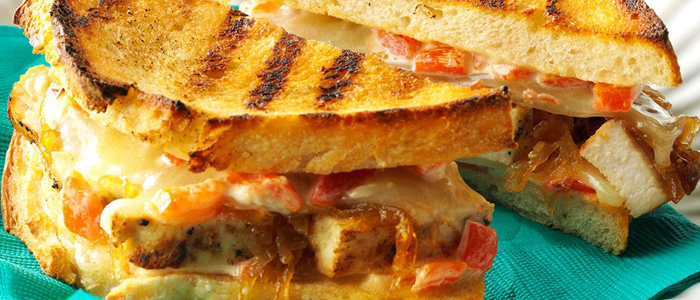 Spicy Chicken Panini  With Salad 