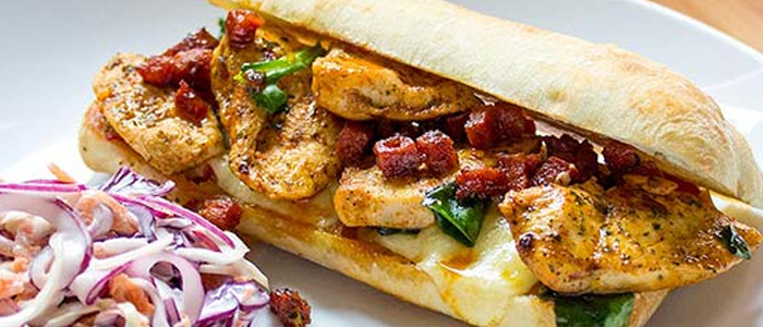 Peri Peri Chicken Panini  With Salad 