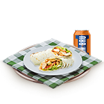 Plain Chicken Wrap Meal 