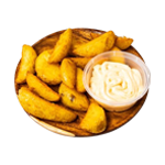 Potato Wedges & Garlic Dip 