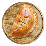 Cheese, Spicy Chicken, Red Onions & Green Chillies Calzone 